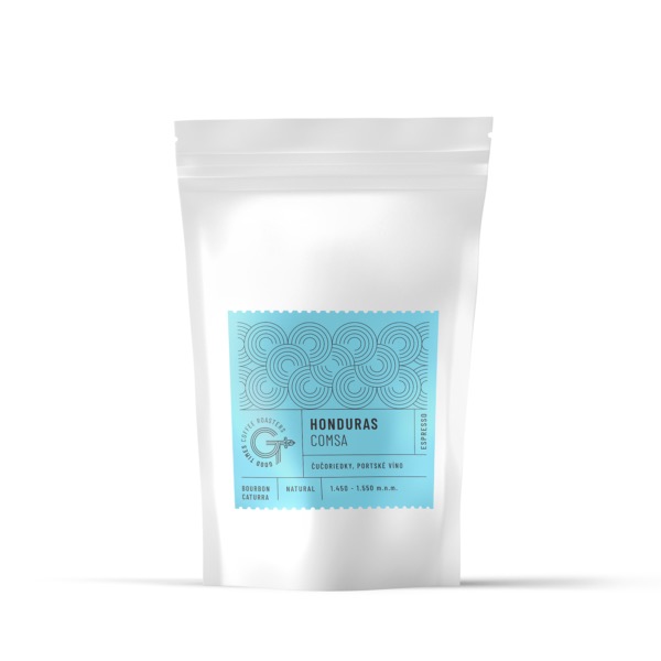 A retail bag of Good Times Coffee Roasters' Honduras COMSA cooperative beans